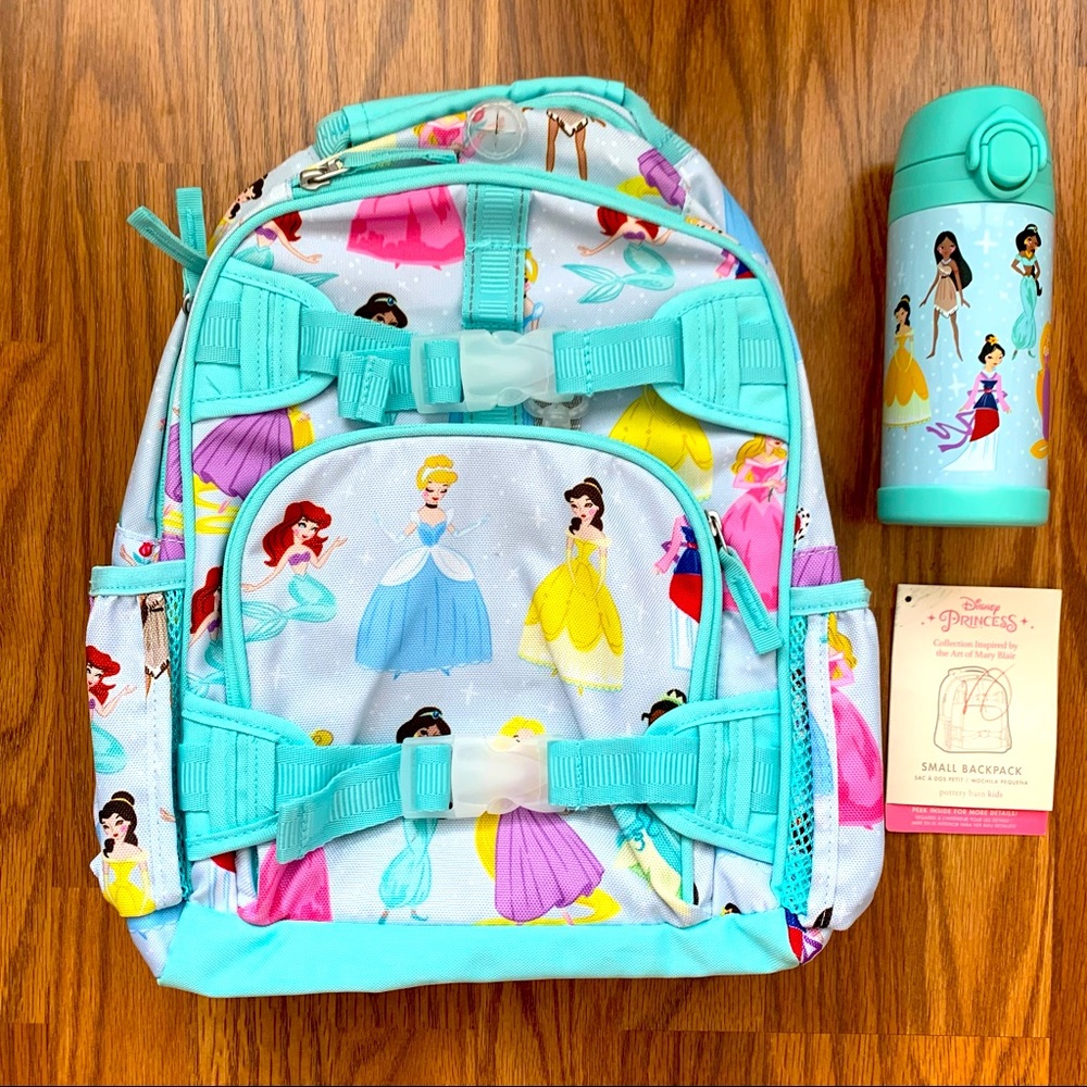 Pottery Barn Disney Princess Backpack water bottle - Picture 1 of 16